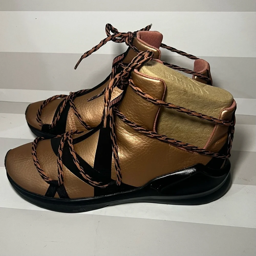 Puma copper rose and black Athletic Shoes with Ankle Ties